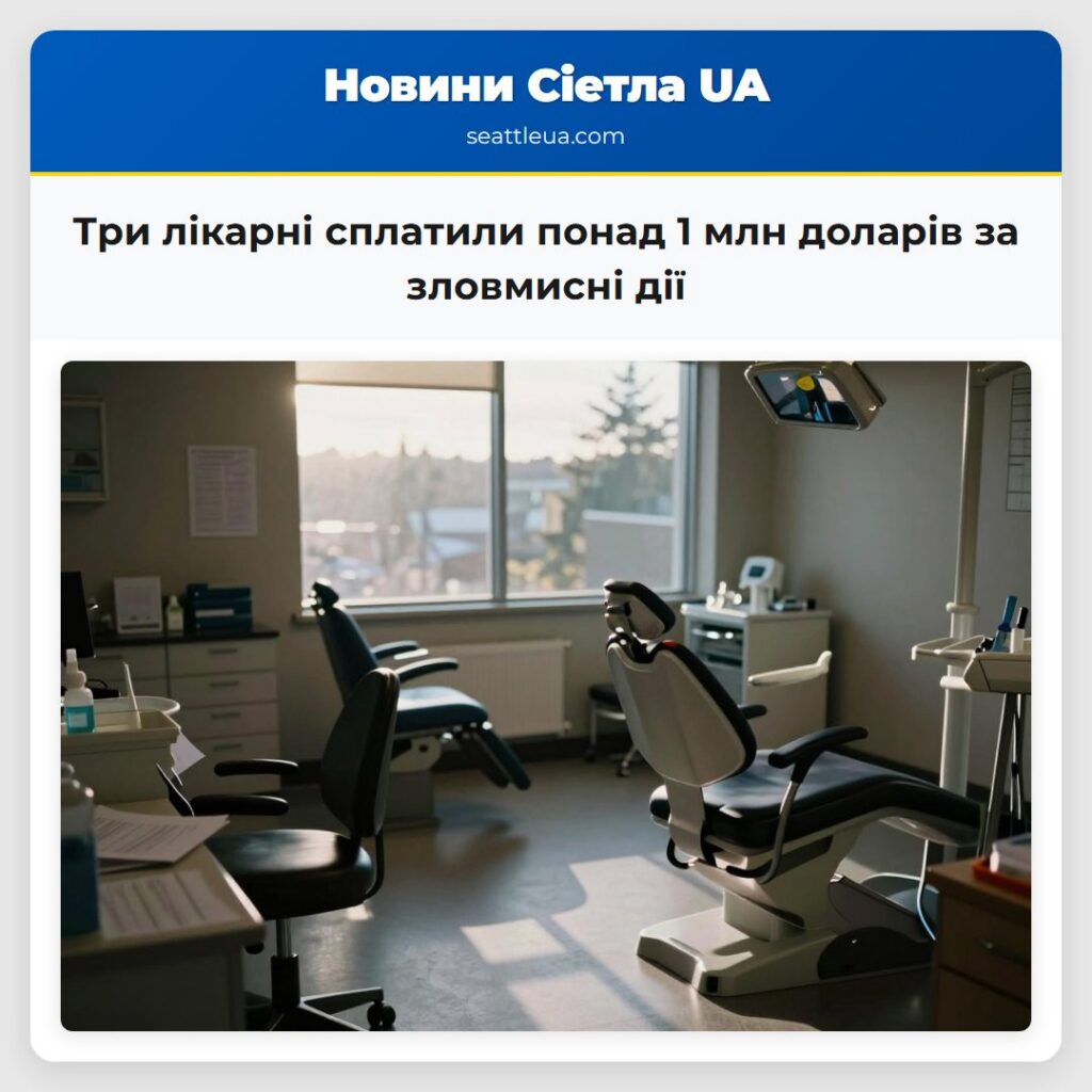 Три лікарні сплатили понад 1 млн доларів за