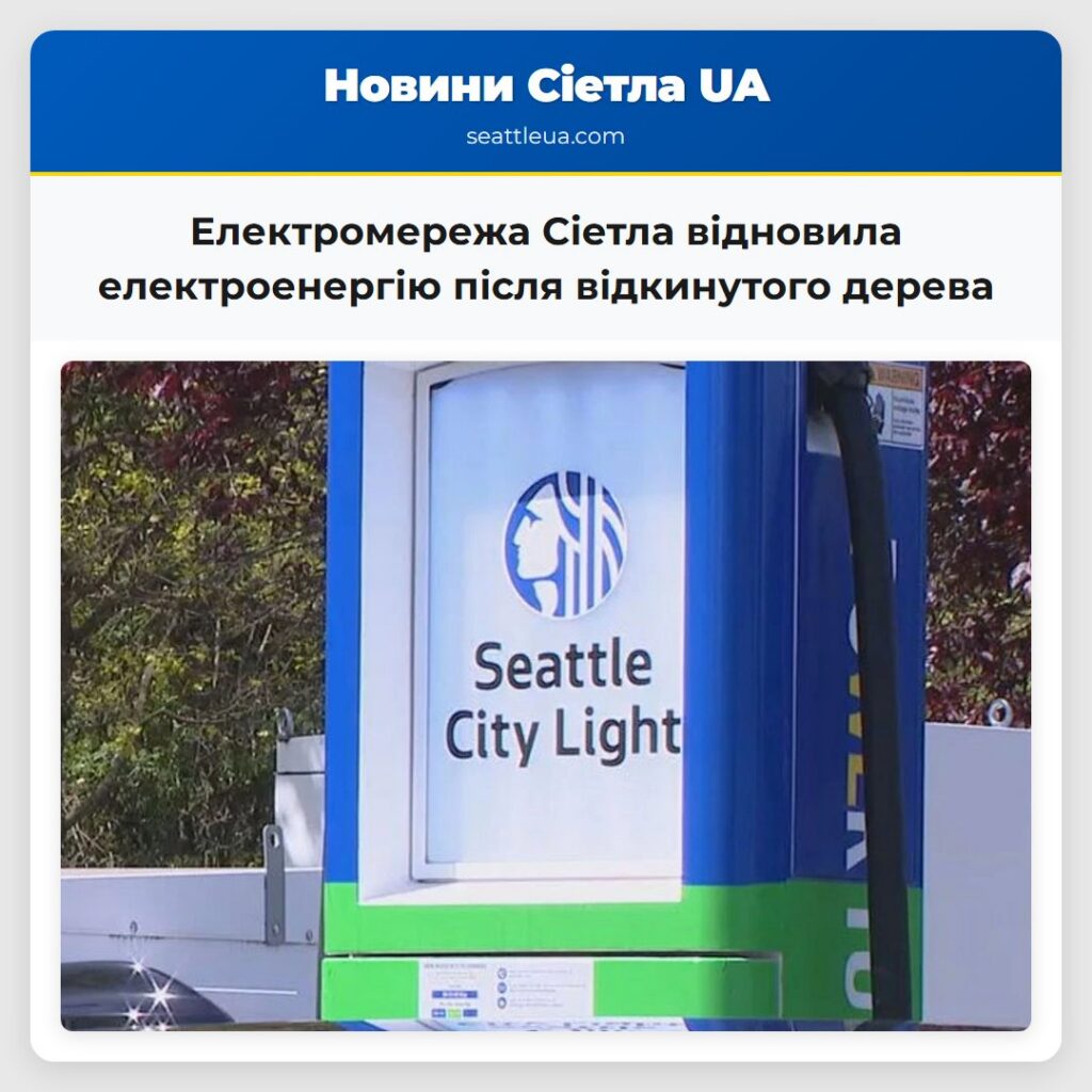 Електромережа Сіетла відновила електроенергію