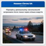 Підозрів у домашньому насильництві затримали після гонки через кілька округів