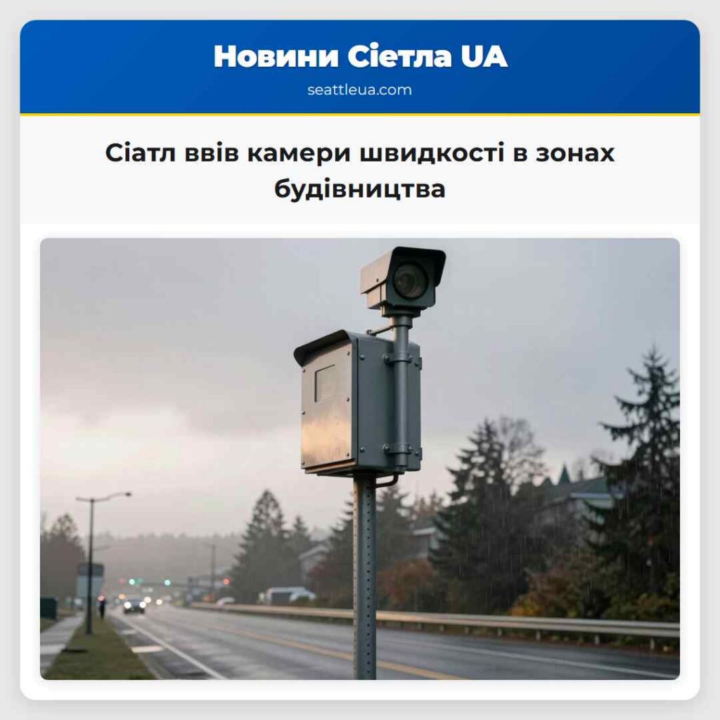 Сіатл ввів камери швидкості в зонах будівництва
