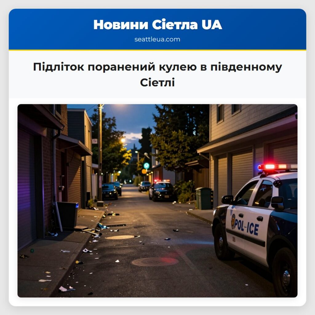 Підліток поранений кулею в південному Сіетлі
