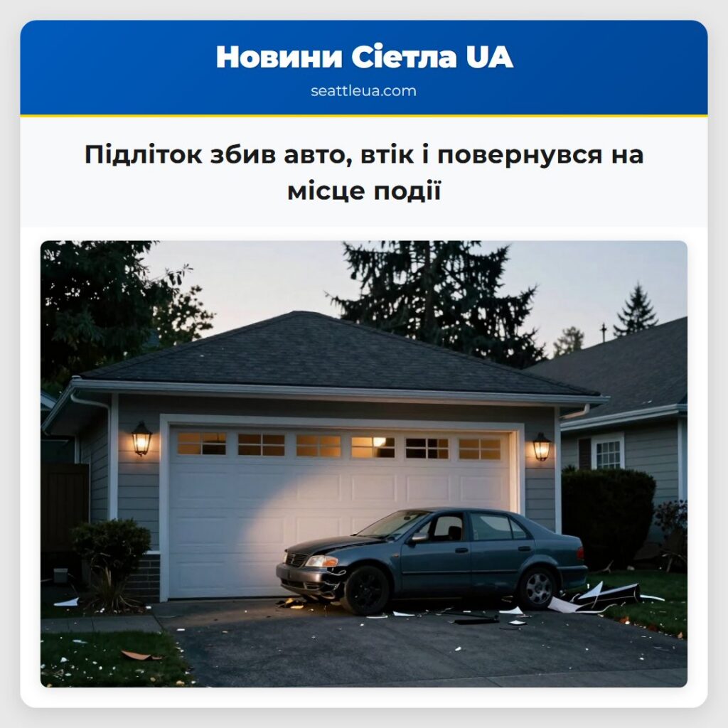 Підліток збив авто, втік і повернувся на місце