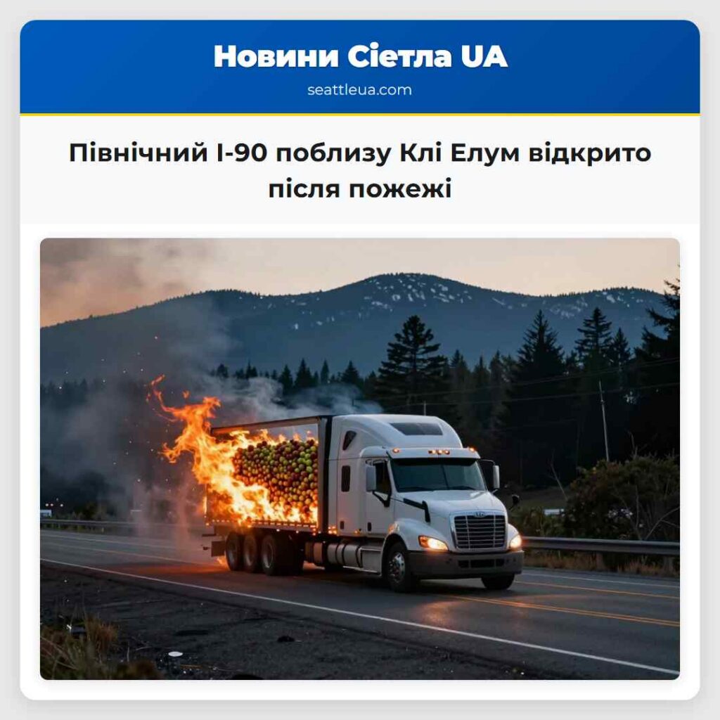 Північний I-90 поблизу Клі Елум відкрито після