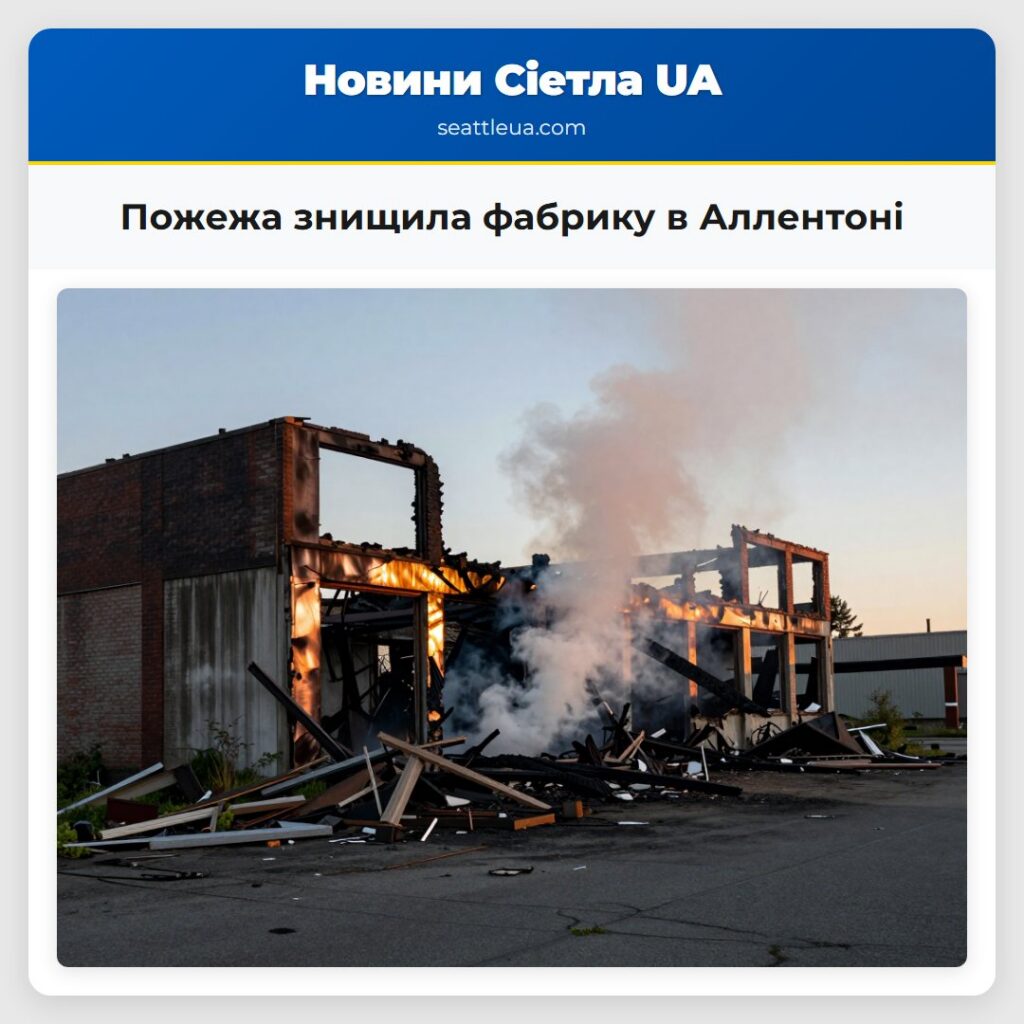 Пожежа знищила фабрику в Аллентоні