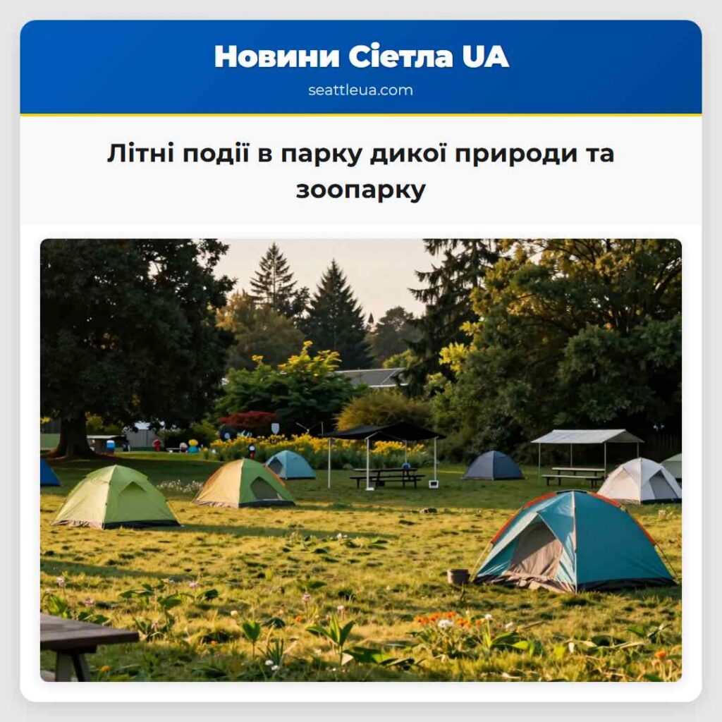 Літні події в парку дикої природи та зоопарку