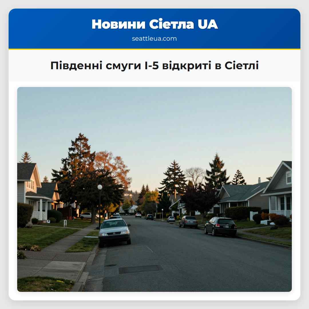 Південні смуги I-5 відкриті в Сіетлі