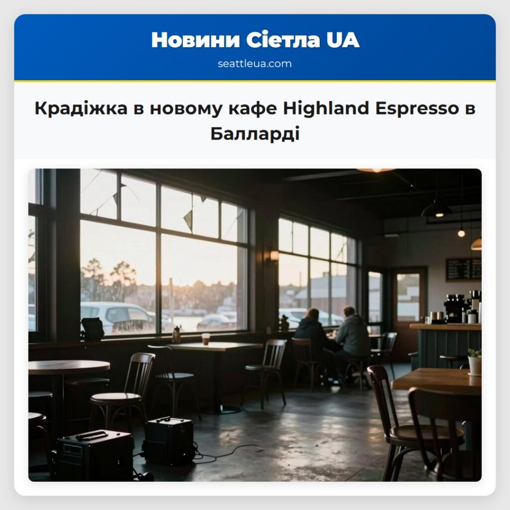 Крадіжка в новому кафе Highland Espresso в