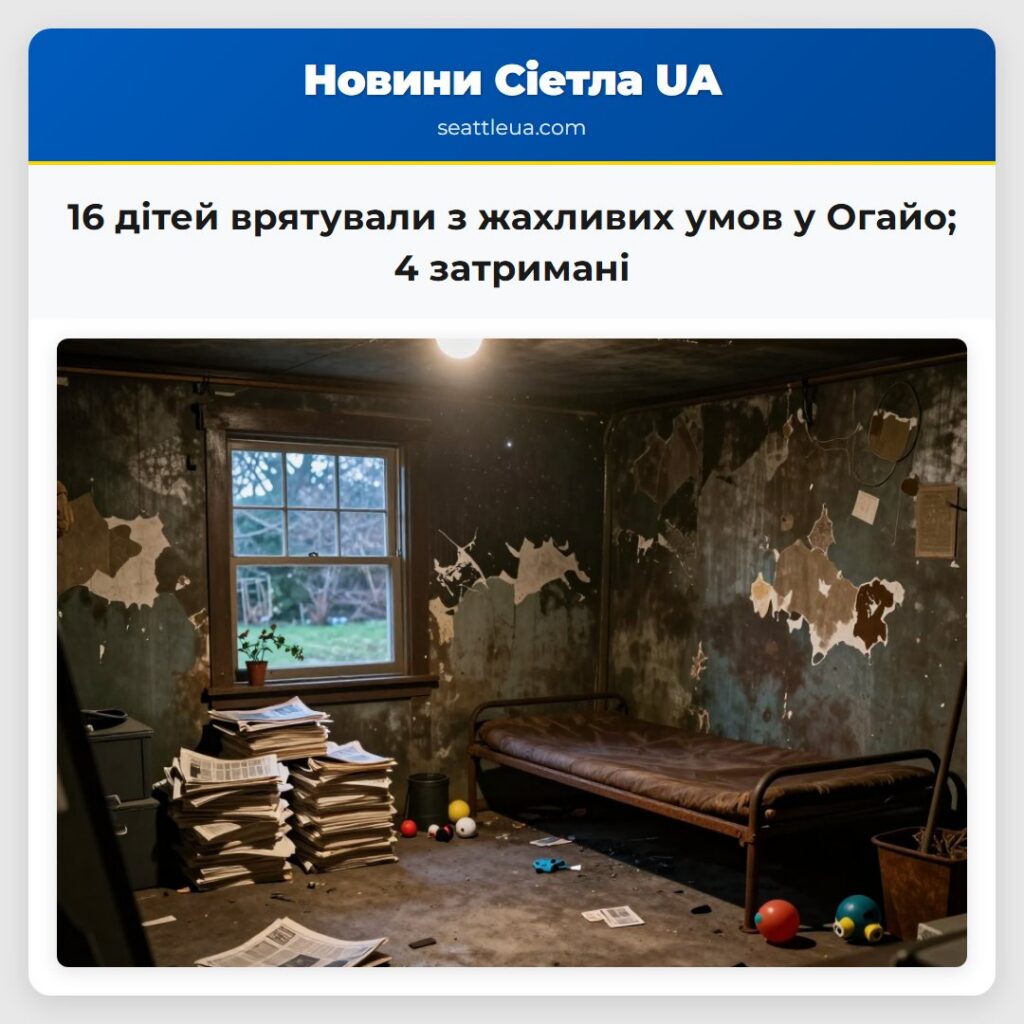 16 дітей врятували з жахливих умов у Огайо; 4