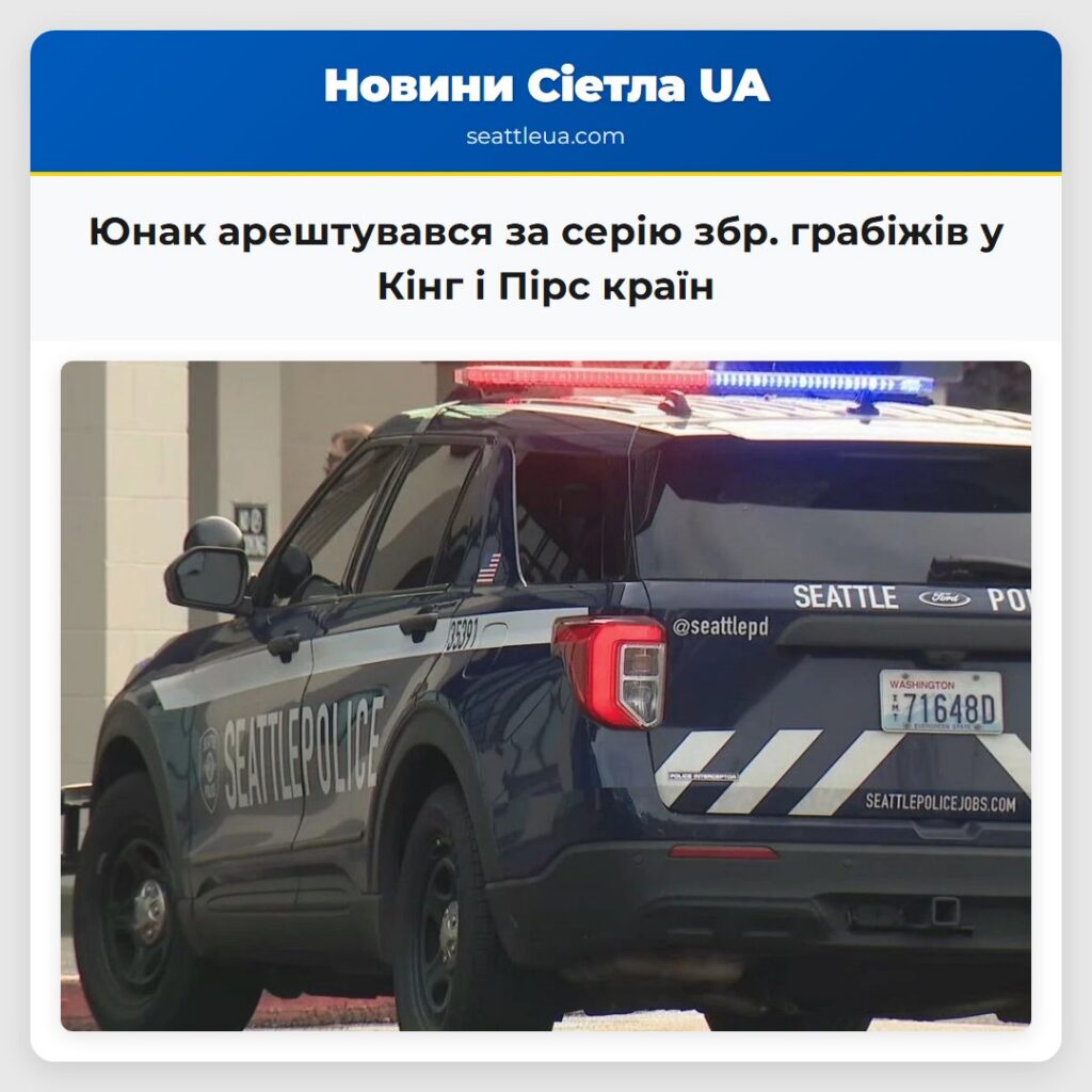 Юнак арештувався за серію збр. грабіжів у Кінг і