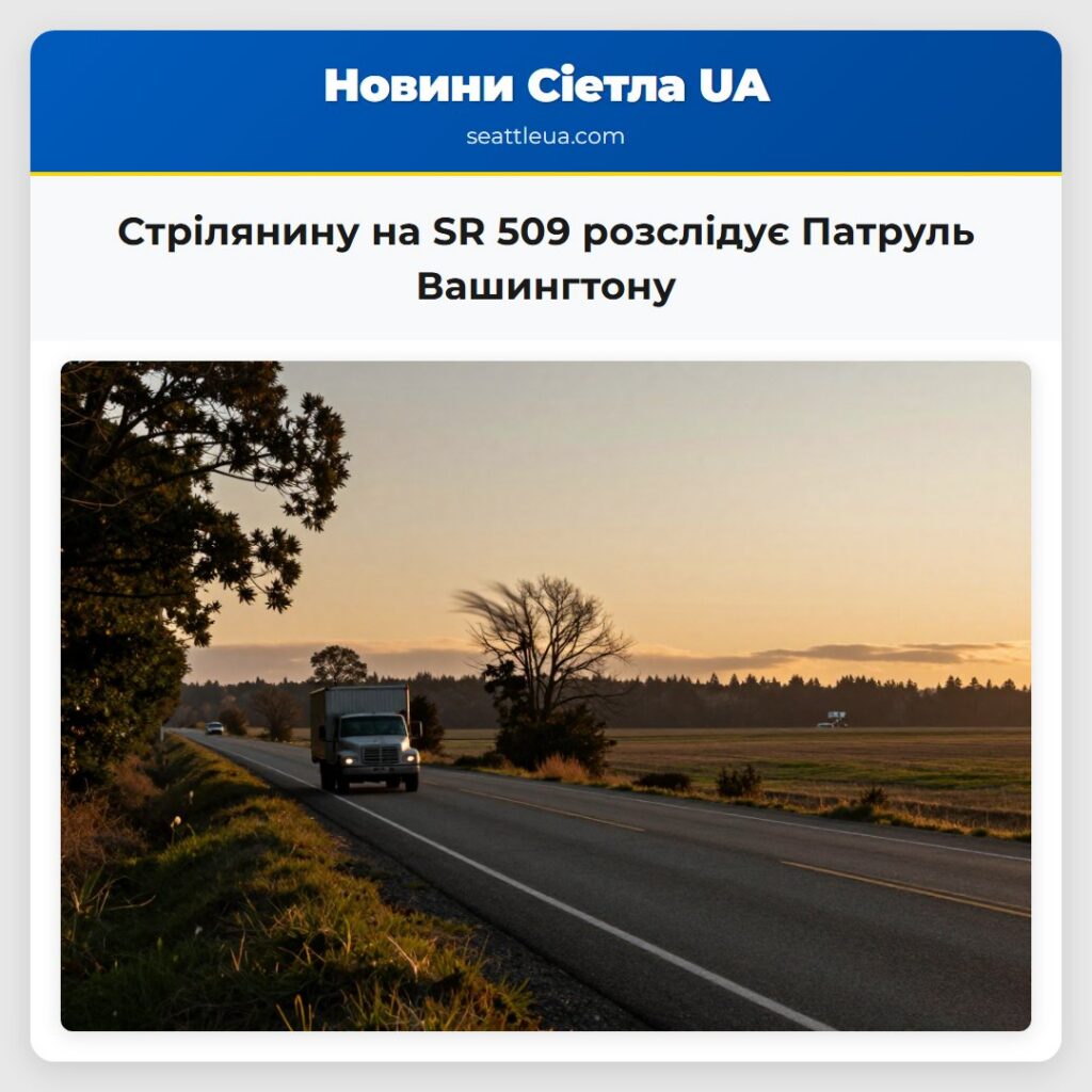 Стрілянину на SR 509 розслідує Патруль Вашингтону