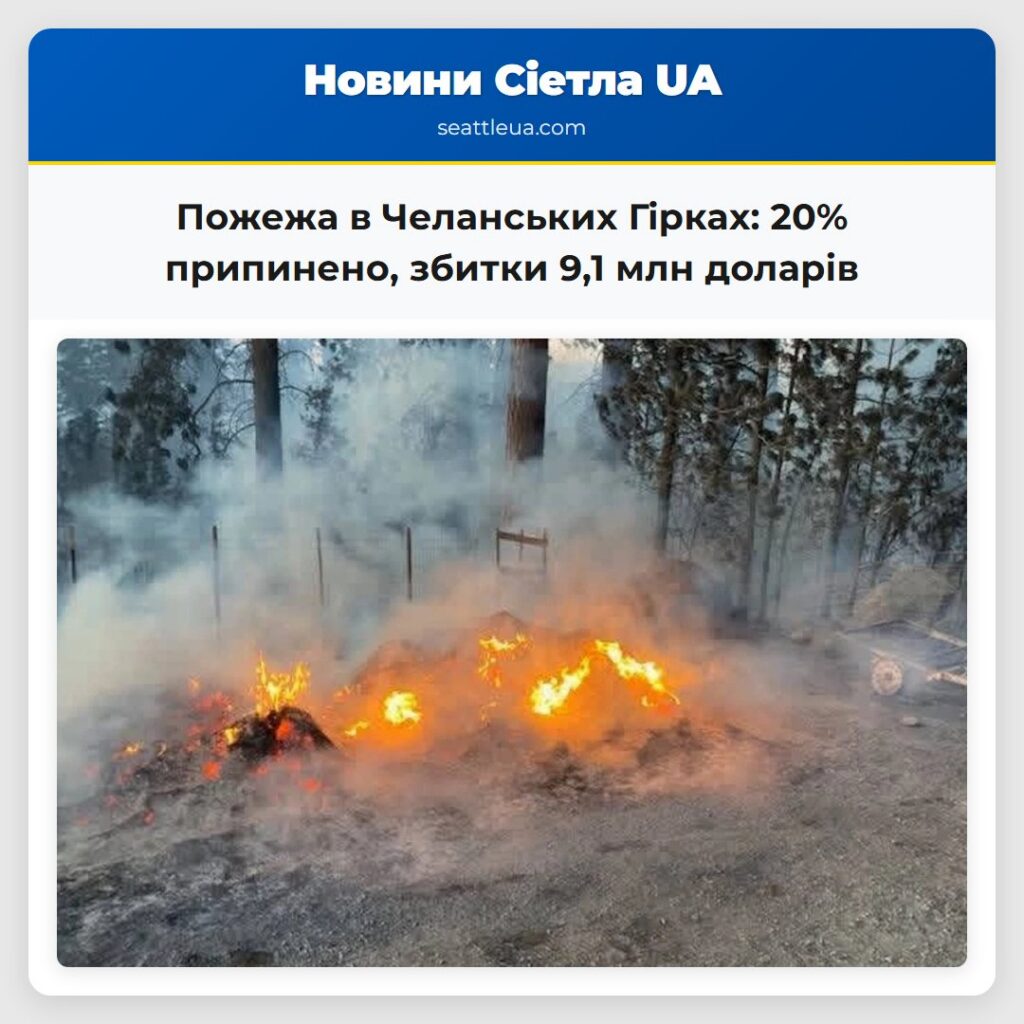 Пожежа в Челанських Гірках: 20% припинено, збитки