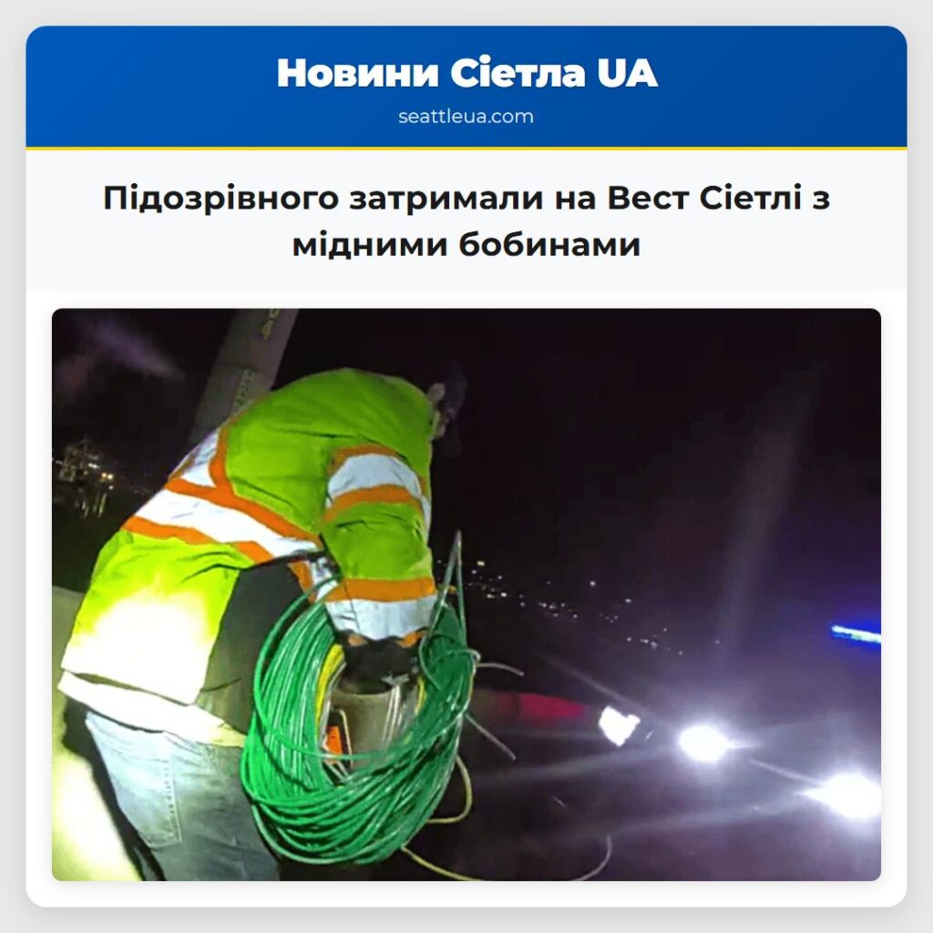 Підозрівного затримали на Вест Сіетлі з мідними