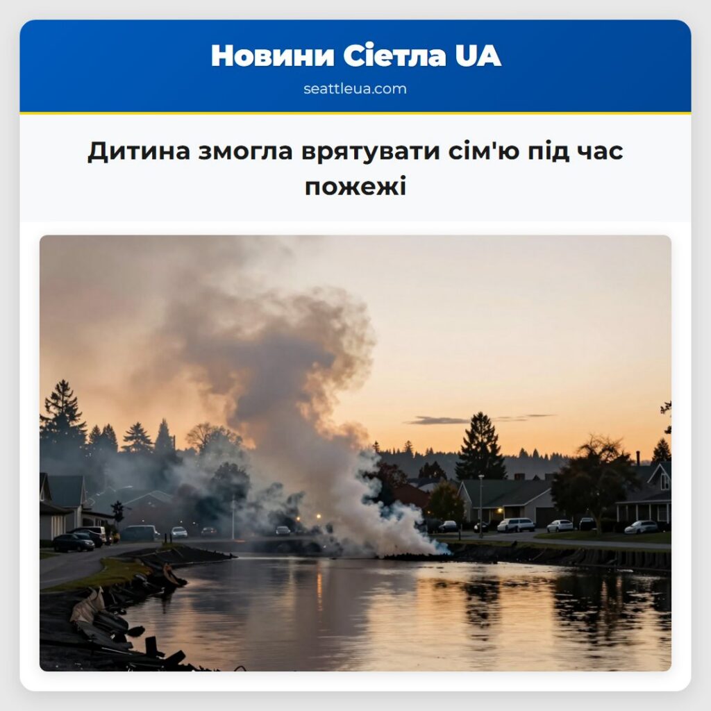 Дитина змогла врятувати сім'ю під час пожежі