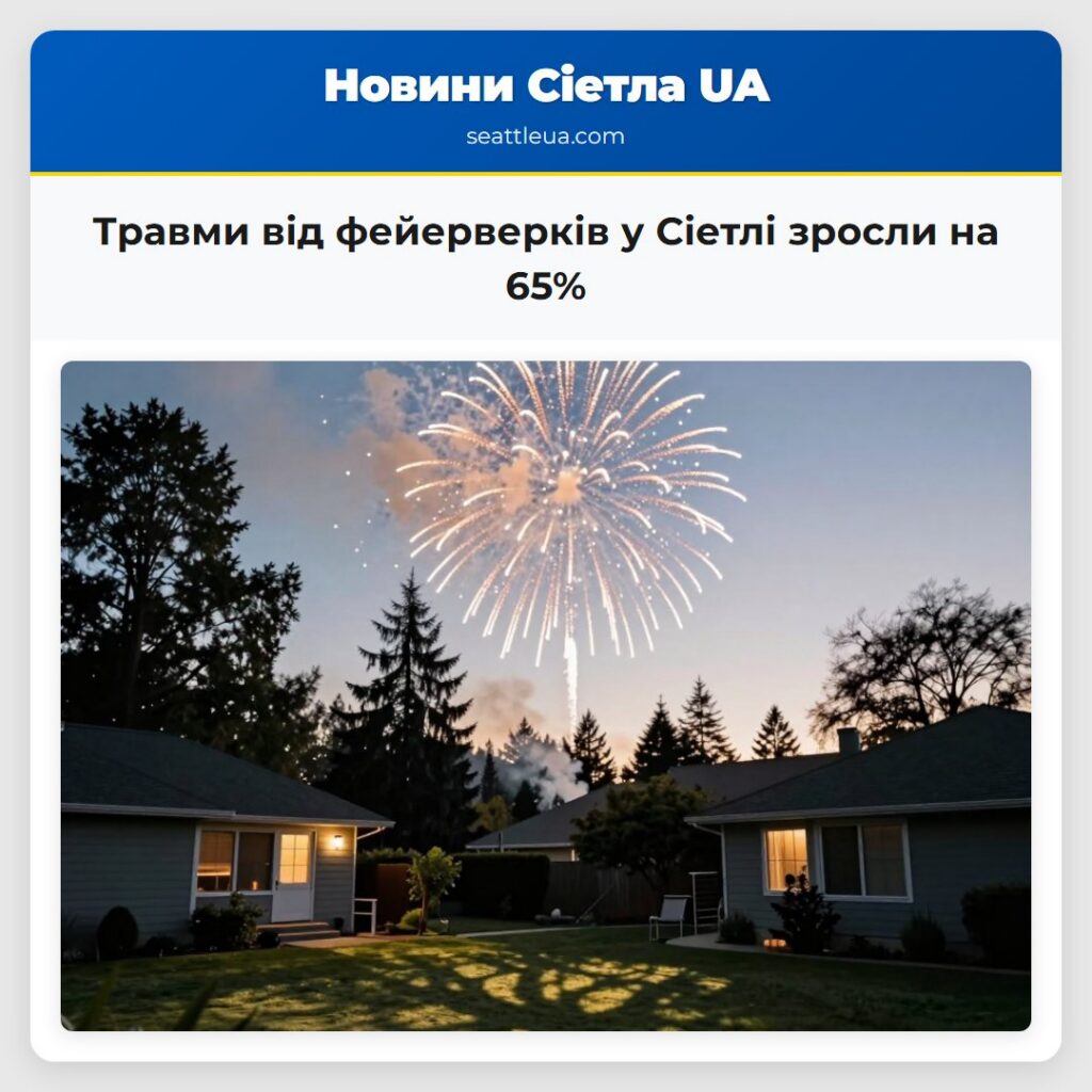 Травми від фейерверків у Сіетлі зросли на 65%