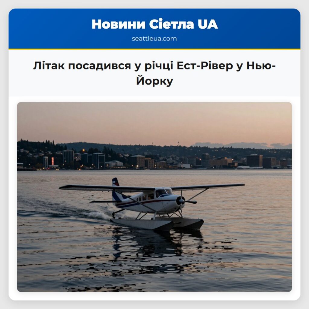 Літак посадився у річці Ест-Рівер у Нью-Йорку