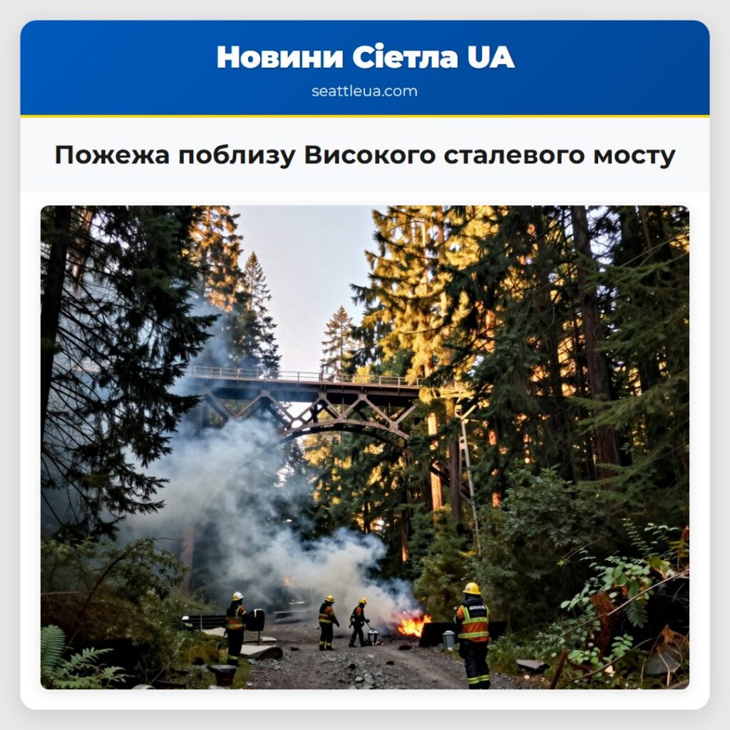 Пожежа поблизу Високого сталевого мосту