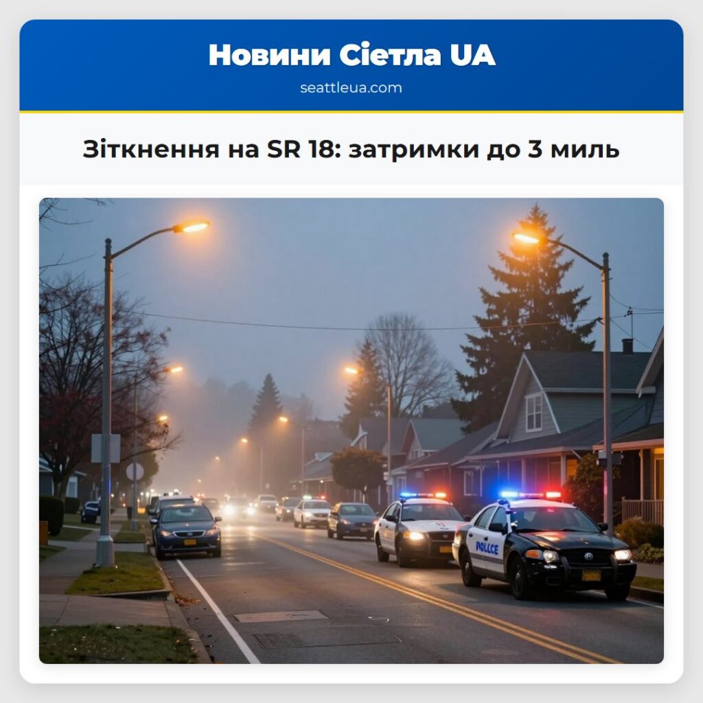 Зіткнення на SR 18: затримки до 3 миль