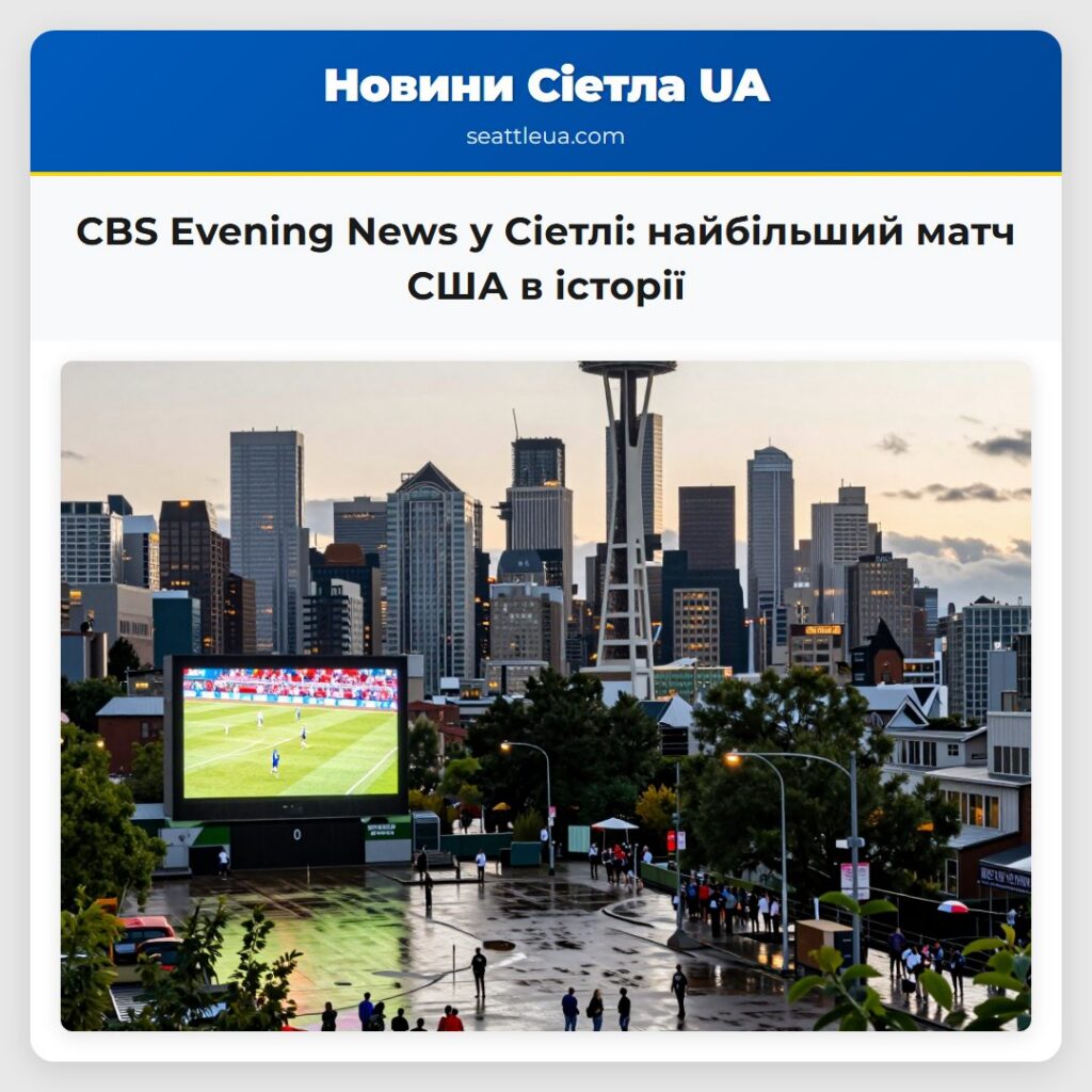 CBS Evening News у Сіетлі: найбільший матч США в