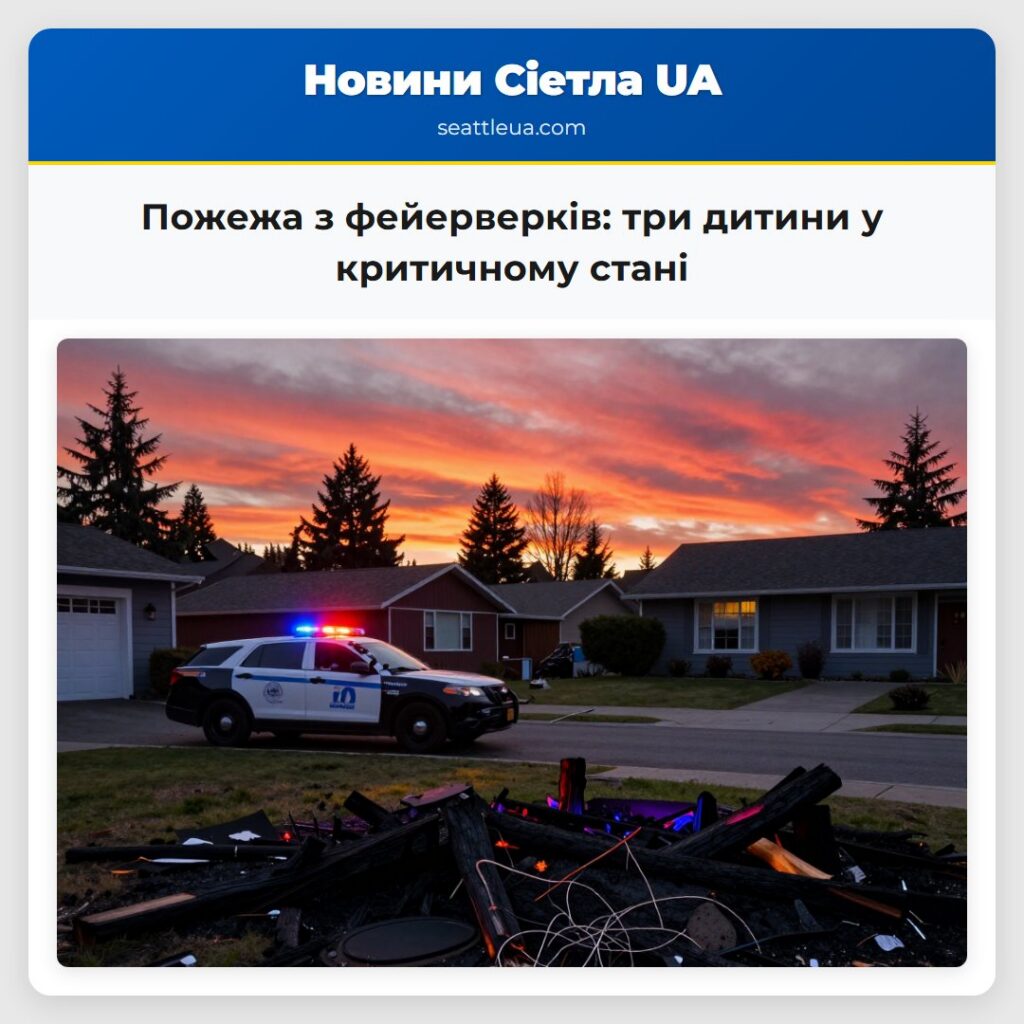 Пожежа з фейерверків: три дитини у критичному