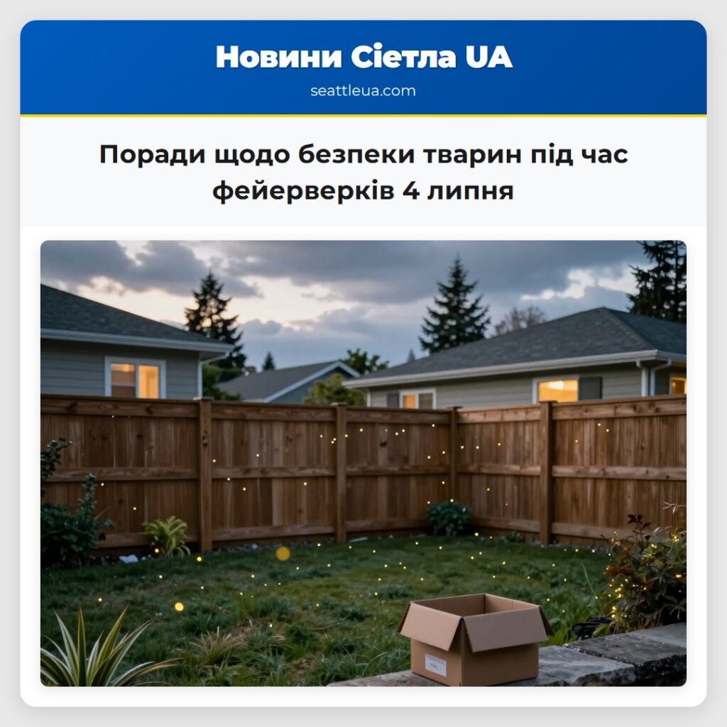 Поради щодо безпеки тварин під час фейерверків 4 липня