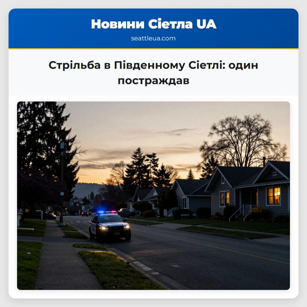 Стрільба в Південному Сіетлі: один постраждав