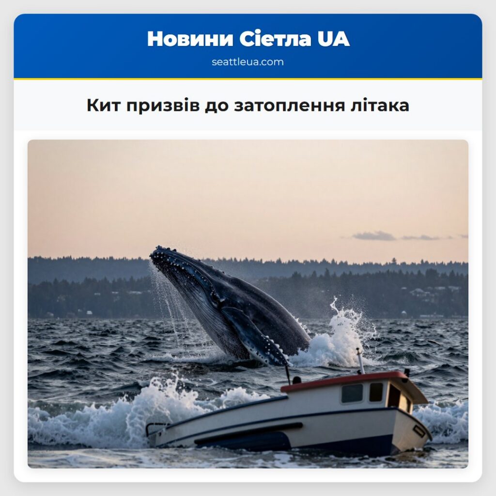 Кит призвів до затоплення літака