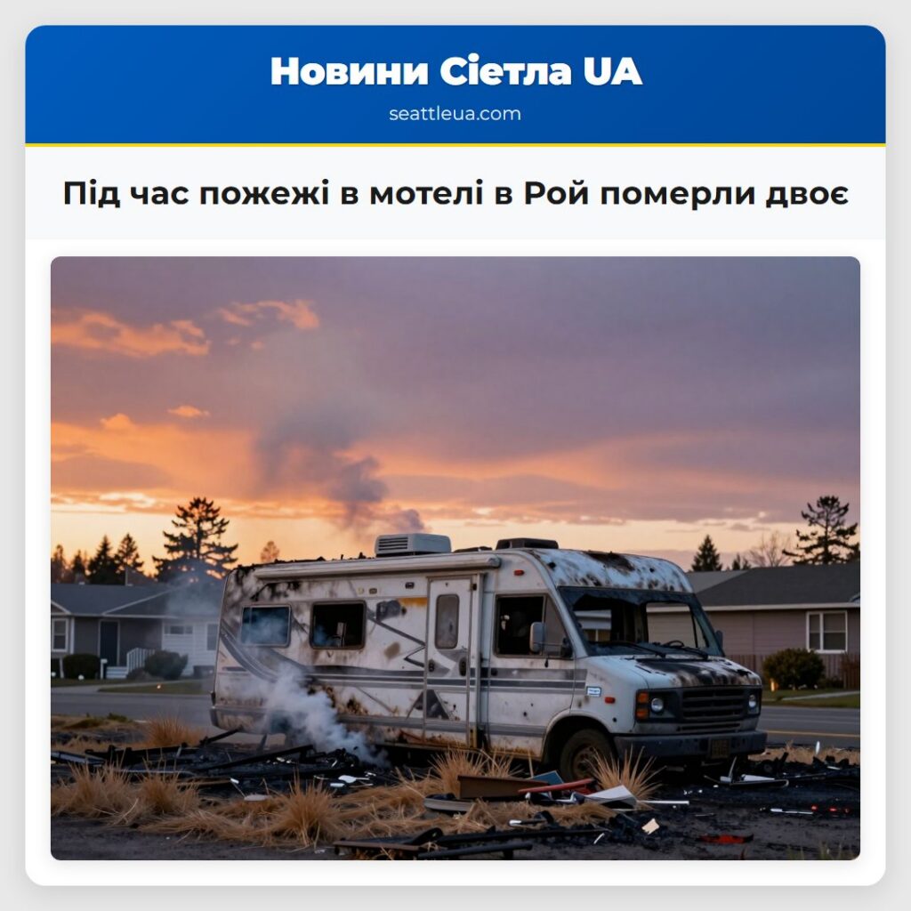 Під час пожежі в мотелі в Рой померли двоє