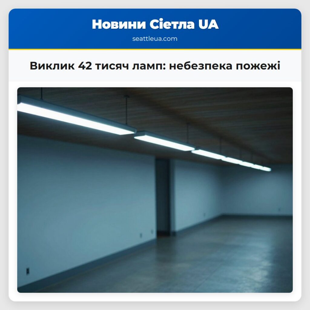Виклик 42 тисяч ламп: небезпека пожежі