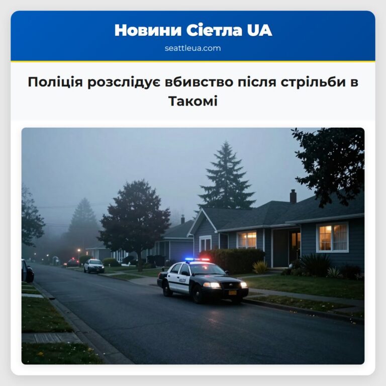Поліція розслідує вбивство після стрільби в Такомі