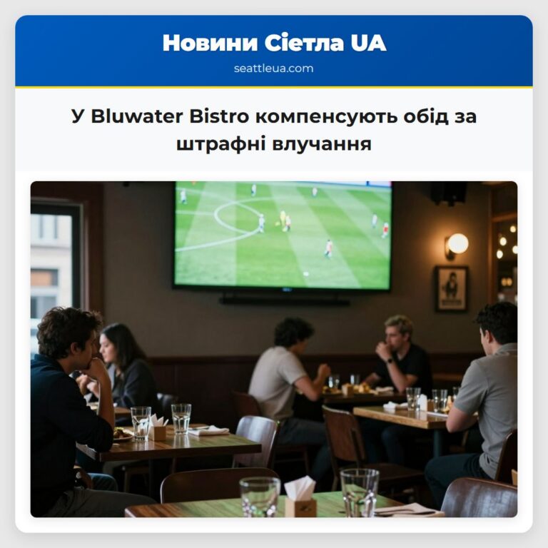У Bluwater Bistro компенсують обід за штрафні влучання