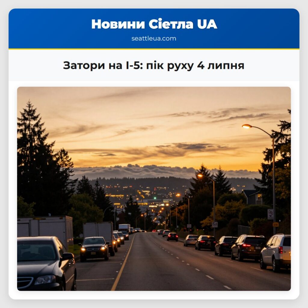 Затори на I-5: пік руху 4 липня