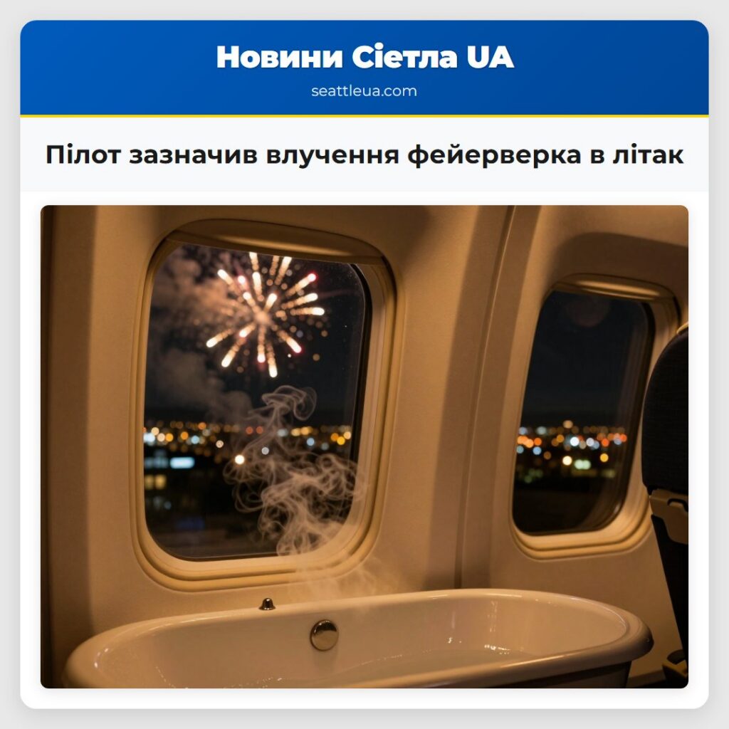 Пілот зазначив влучення фейерверка в літак